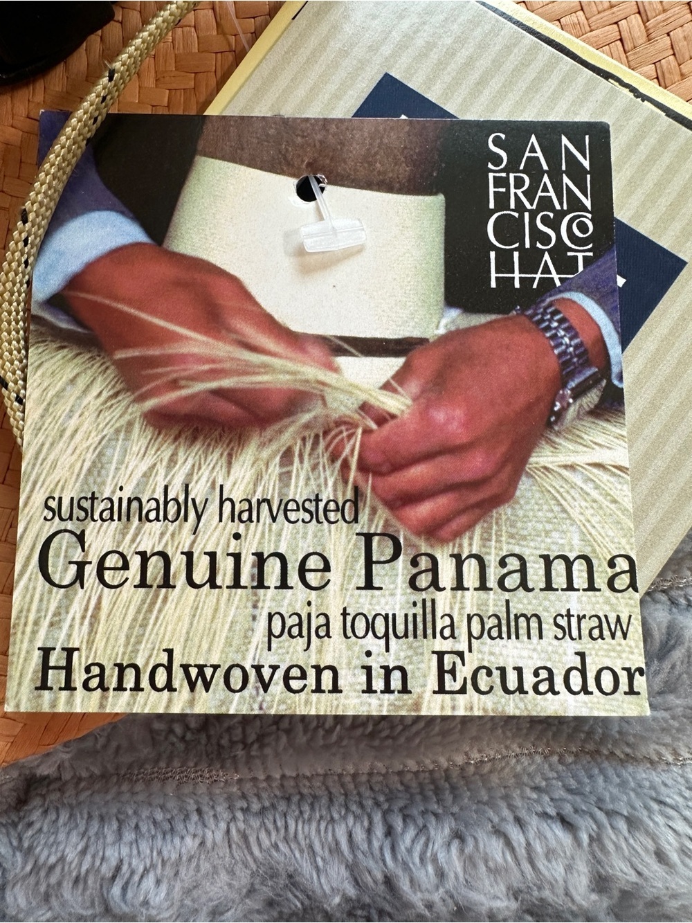 San Francisco hat co  straw Panama fedora hat with SPF 50 - Picture 10 of 13